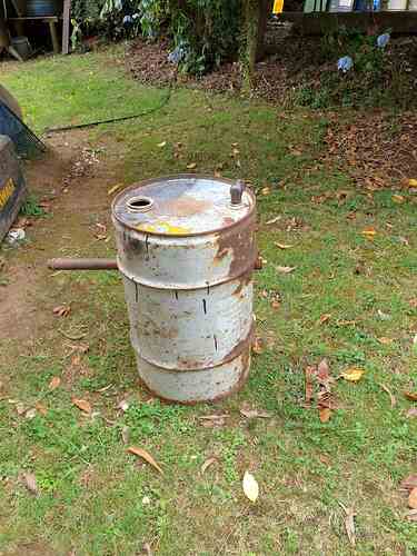 fluted pipe through drum