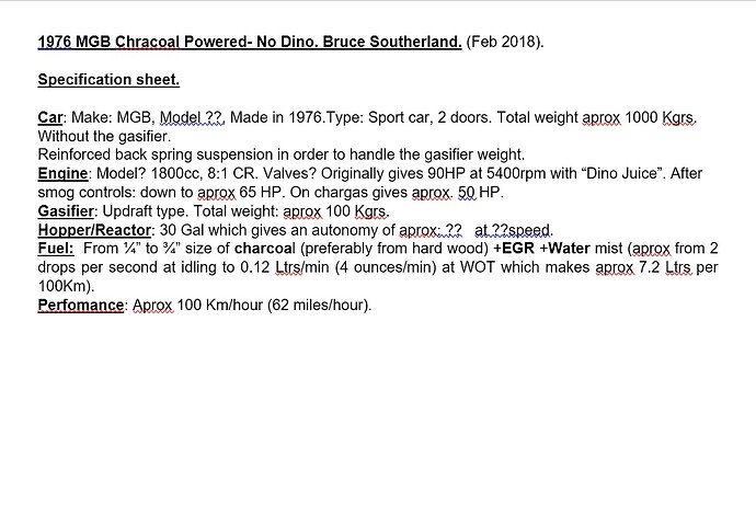 Spec's Sheet MB'76 Bruce Southerland