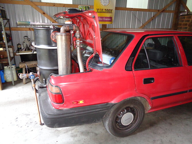 car and gasifier right side
